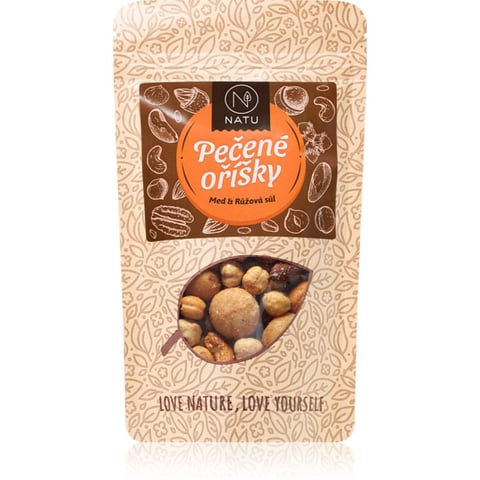 NATU pečené oříšky s medem a solí, 200 g