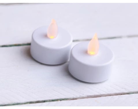 LED čajová svíčka (2 ks) bílá, 3,8 cm