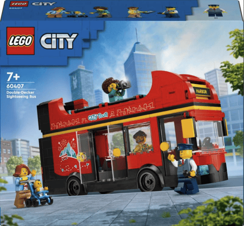LEGO® City Červený dvoupodlažní vyhlídkový autobus 60407