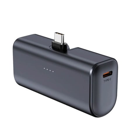 Cestovní powerbanka 5000 s USB C- šedá
