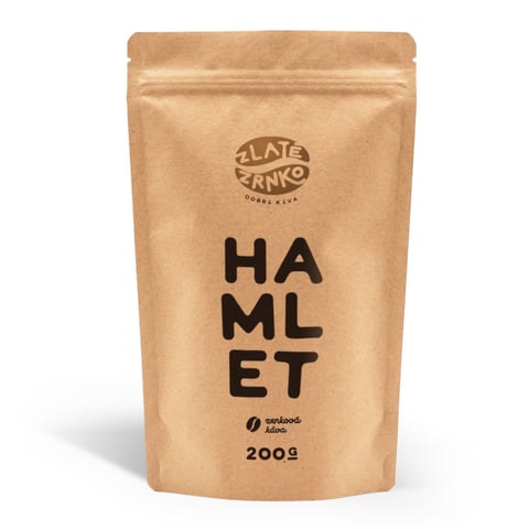 Káva Zlaté Zrnko - Hamlet (Směs arabika 50% a robusta 50%) - "INTENZIVNÍ" 200 g