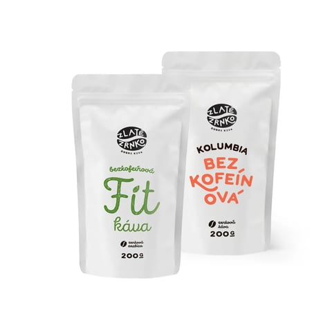 Káva Zlaté Zrnko, bezkofeinové duo 400 g